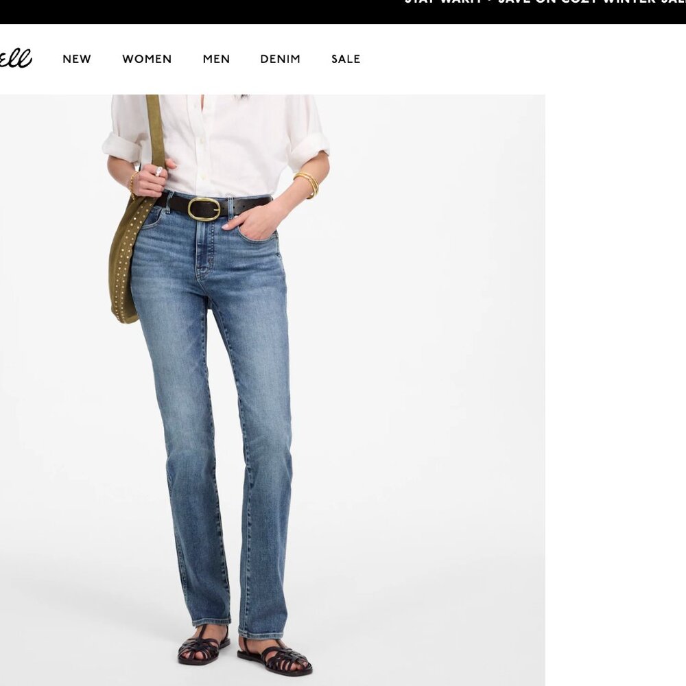 Madewell Stovepipe Jeans in Dark Blue Size 29